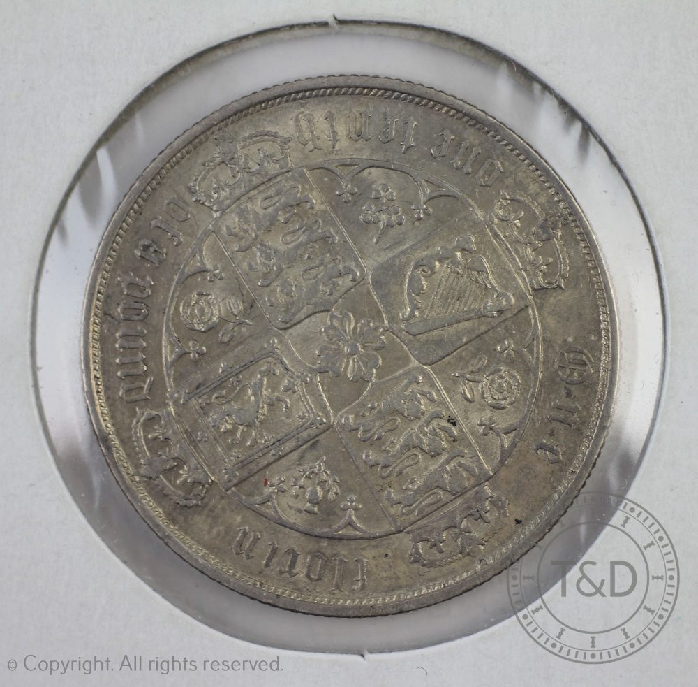 Two Victorian silver florins 1878 and 1884 (2) - Image 3 of 6