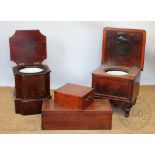 A Victorian mahogany box commode, 45cm H,