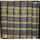 LEWIS (S), TOPOGRAPHICAL DICTIONARY OF ENGLAND AND WALES, six vols,