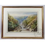 Manner of James Elliott, Pair of late 19th century watercolours, Mountain scenes in Wales,