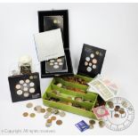 A large accumulation of standard British coinage including proof sets,