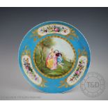 An early 20th century Sevres style cabinet plate,