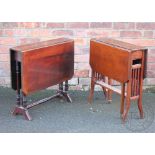 An Edwardian mahogany Sutherland table, 65cm H x 60cm W,