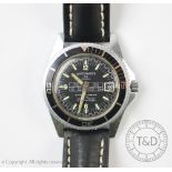 A Sicura Swiss Quatermaster divers wristwatch, 23 Jewel movement, stainless steel case,