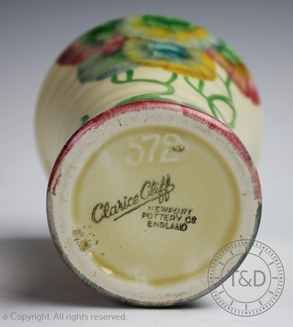 A Clarice Cliff, Newport Pottery Viscaria pattern vase, - Image 3 of 3