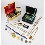 A quantity of assorted, costume, vintage and antique jewellery, watches, accessories etc,