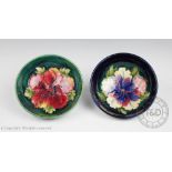 Two Moorcroft Hibiscus pattern bowls,