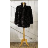 Two ladies fur jackets, in dark mink and fox coloured,