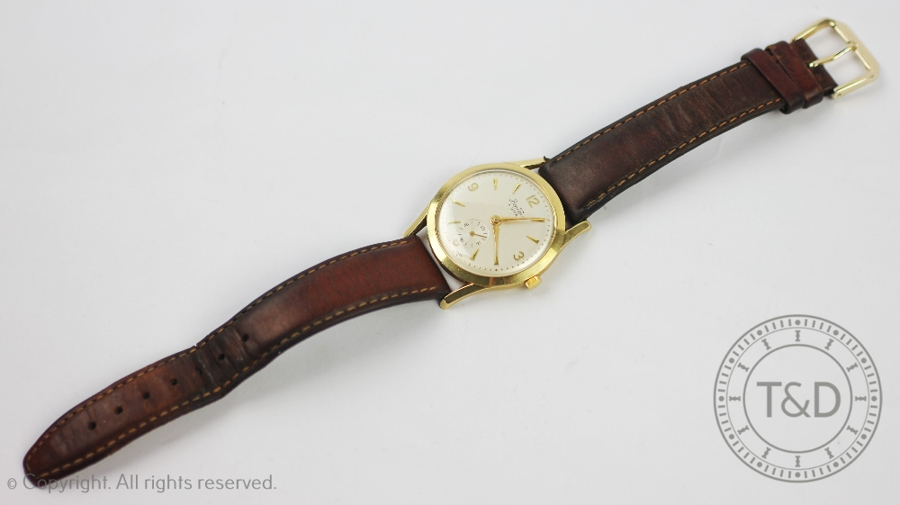 A 18ct gold cased Bentima Star gentlemans wristwatch,