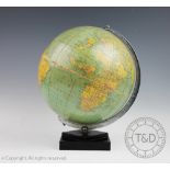 A 1950's Philips 10 inch Challenge Globe, on square base,