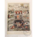 After Alfred Charles Havell, Hand coloured print, The Fox Hunters Dream,
