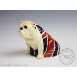 A Royal Doulton British Bulldog, RD No 645658, modelled seated,