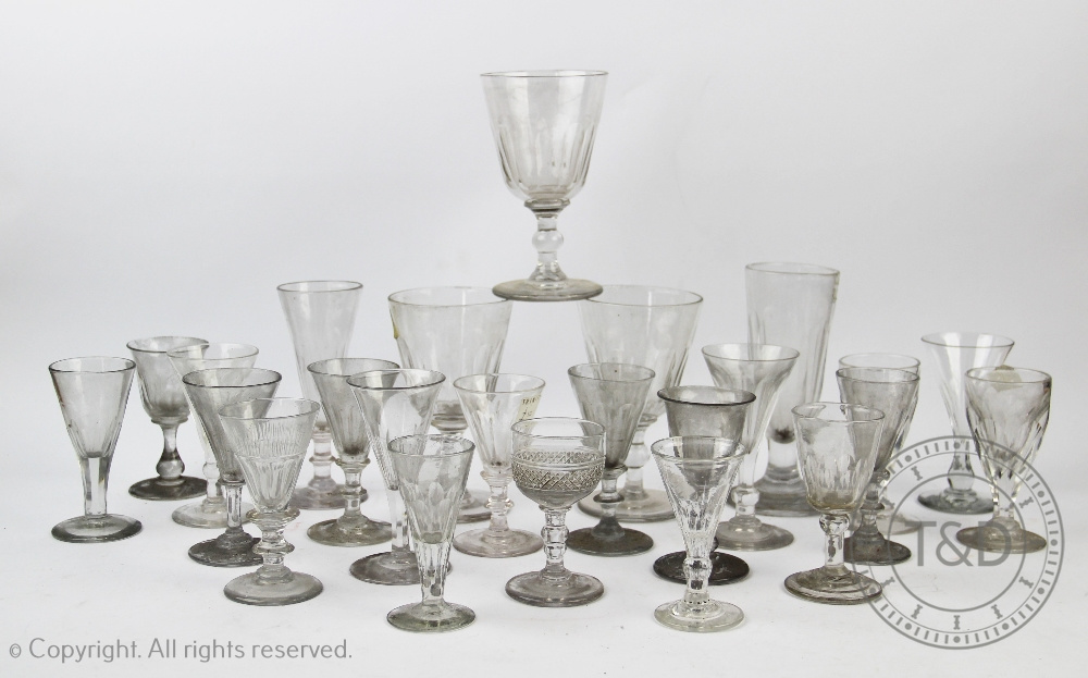 A large collection of 19th century and later wine glasses etc, various styles, - Image 2 of 2