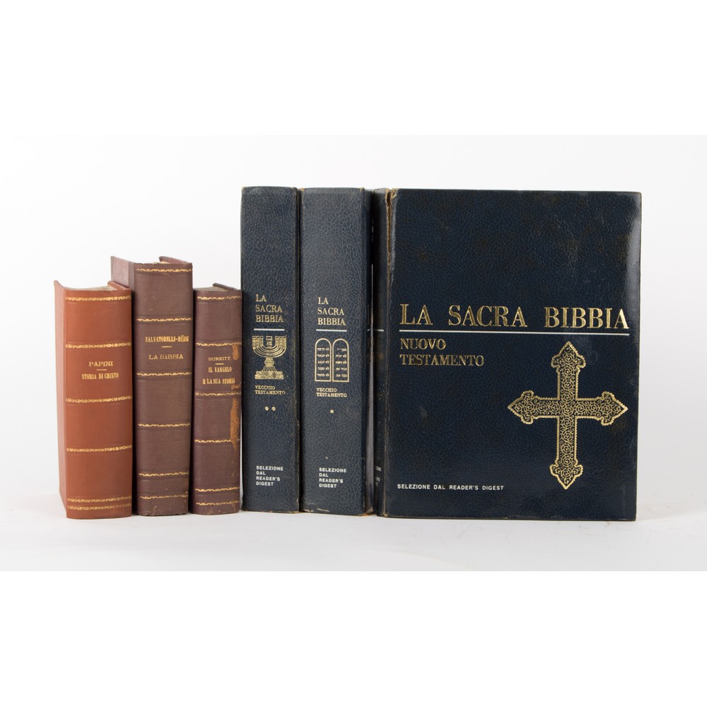 LOTTO composto da BIBBIA "introduzione all'antico e al nuovo testamento", VOLUME "La Sacra