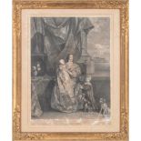 STAMPA in bianco e nero "Henrietta Maria Magnae Britanniae Regina" (usure). XIX secolo Misure: cm