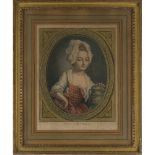 INCISIONE a colori "The Milk Woman". XIX secolo Misure: cm 39,5 x 47