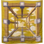 FOULARD in seta A. M. Cassandre pour Hermes Paris. Misure: cm 84 x 84