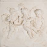 BASSORILIEVO in gesso "Gioco di putti" (rotture). Meta' '900 Misure: cm 39, x 41