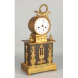 Fire gilt, partly brunned French Louis Seize pendulum in an unrestored state. Circa: 1780.