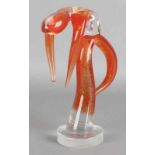 Modern glass art object by R. Rijsz. Second half of the 20th century. Size: 27 cm. In good