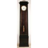 Antique conical French precision regulator with central seconds pointer. Clock cabinet painted