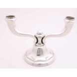 Silver candlestick, 835/000, 2 arms on round base. German 12x20x13cm. In good condition. Silber