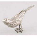 Silver bird, 835/000, with hinged head. MT .: zaanlandse silversmithy, Zaandam. 17x4.5cm. about