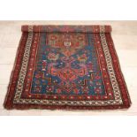 Old / antique Persian hand knotted rug. Multi-colored, floral. Size: 125 x 230 cm. In good