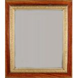 Antique mirror with floral relief and wood structure. Circa 1900. Size: 80 x 68 cm. In good