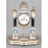 18th Century French marble Louis Seize portal clock with fire-gilt bronze fittings. Circa 1780.