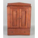 Antique Jugendstil teak children's locker with clothes hooks and drawer. Circa 1915. Size: 49 x 33 x