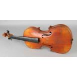 Antique violin with label (to) 'Antonius Stradivarius 1721'. Part missing, otherwise in good