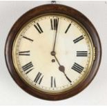 Antique English mahogany hotspot pub clock with snek. Circa 1900. Size: 16 x 38 cm ø. In good