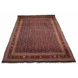 Old multicolored Persian rug. Red-brown, floral. Size: 238 x 163 cm. In good condition. Alter bunter