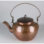 Beautiful large 19th century Dutch red copper apple kettle. Size: 31 x 27 cm ø. In good condition.