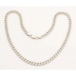 Silver necklace, 925/000, with a gourmet link. Width 6 mm, Length 45 cm. about 26.6 grams. In good