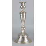 Large silver candlestick, Austria, 800/000, A beautifully decorated candlestick with, among other