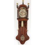 Old Dutch Frisian notary clock with alarm clock and moon phase. 20th century. Size: 101 cm. In