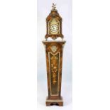 French Westminster console boulle-style pendulum on associated piedestal. Veneer glued with