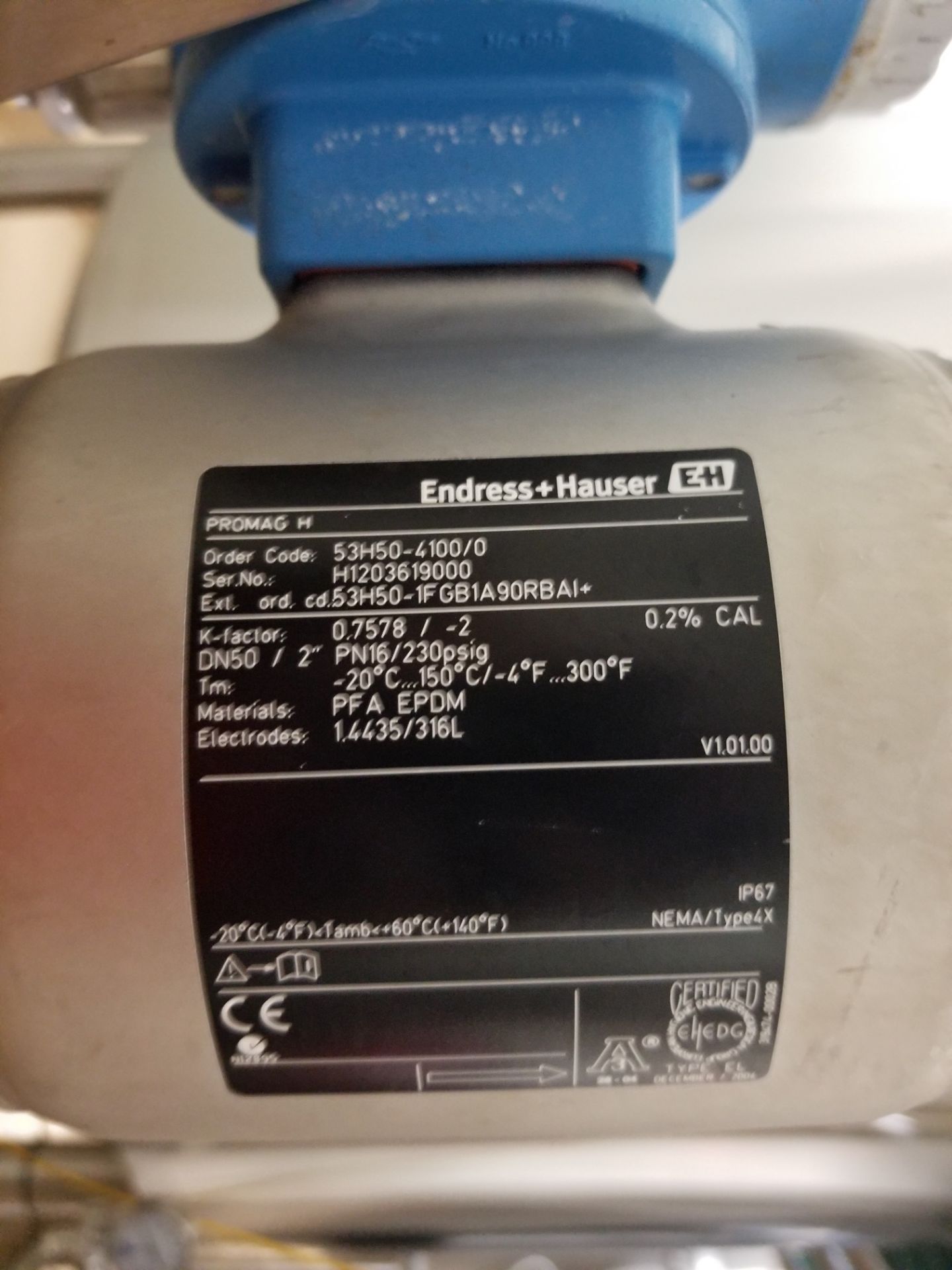 Endress Hauser 2 inch Flow Metter Type Pro Mag H - Image 2 of 5
