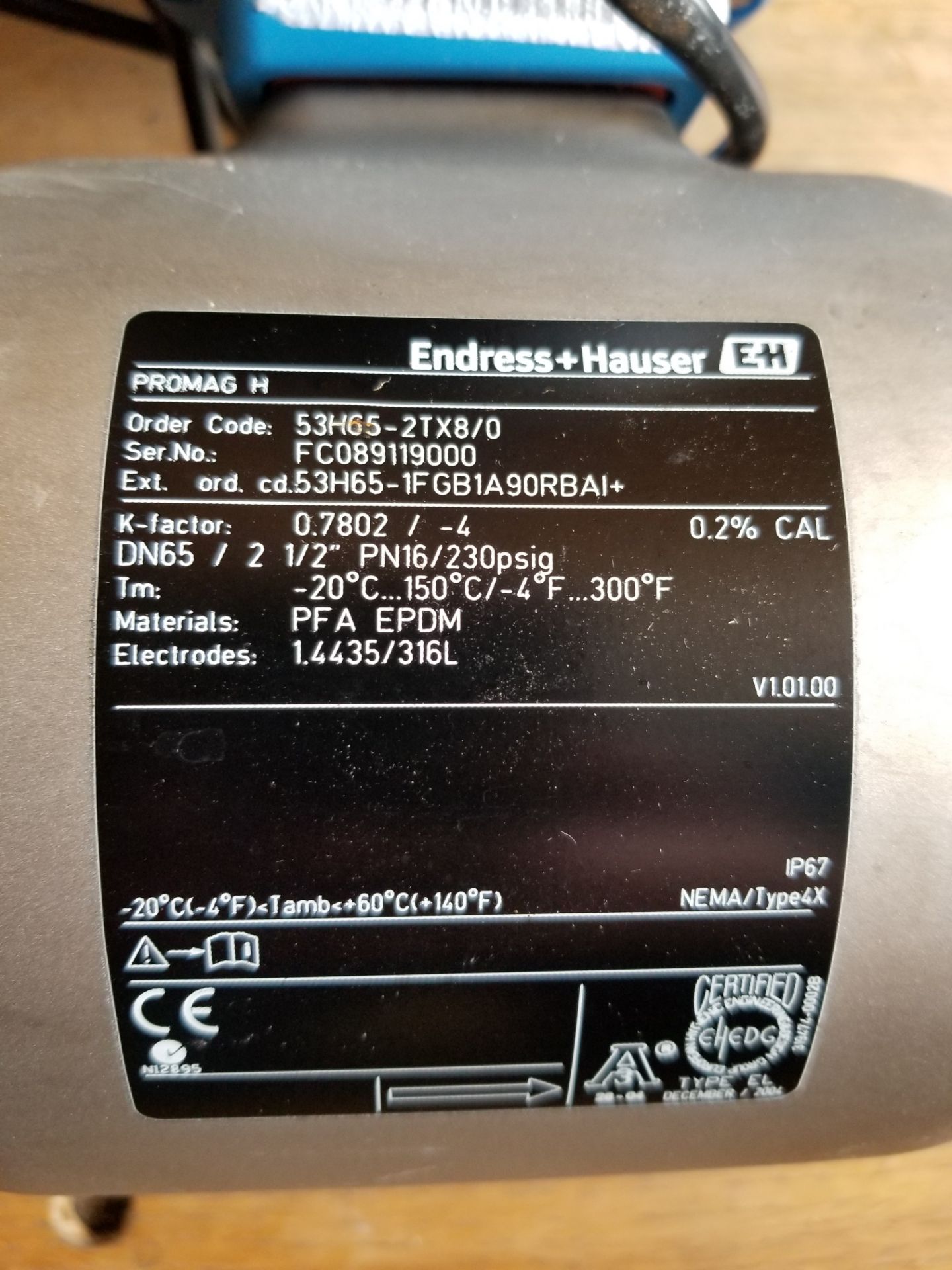 Endress Hauser 2.5 inch Promag H Flow Meter - Image 4 of 6