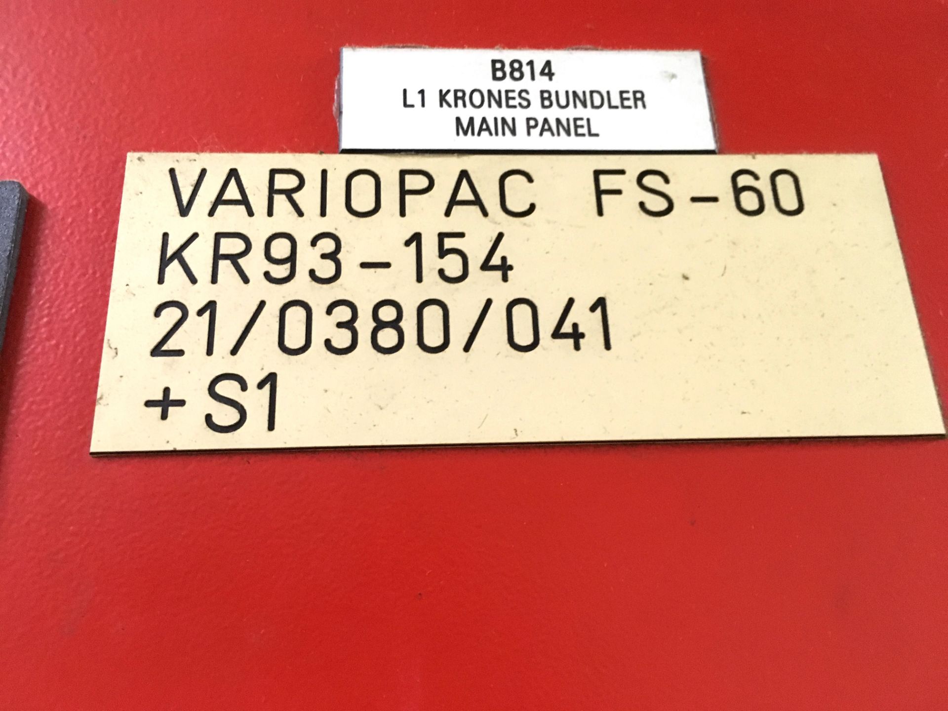 Krones Variopac Packer for Shrinkwrap Film Only Bundles of Bottles, Model FS-60, Last producing dual
