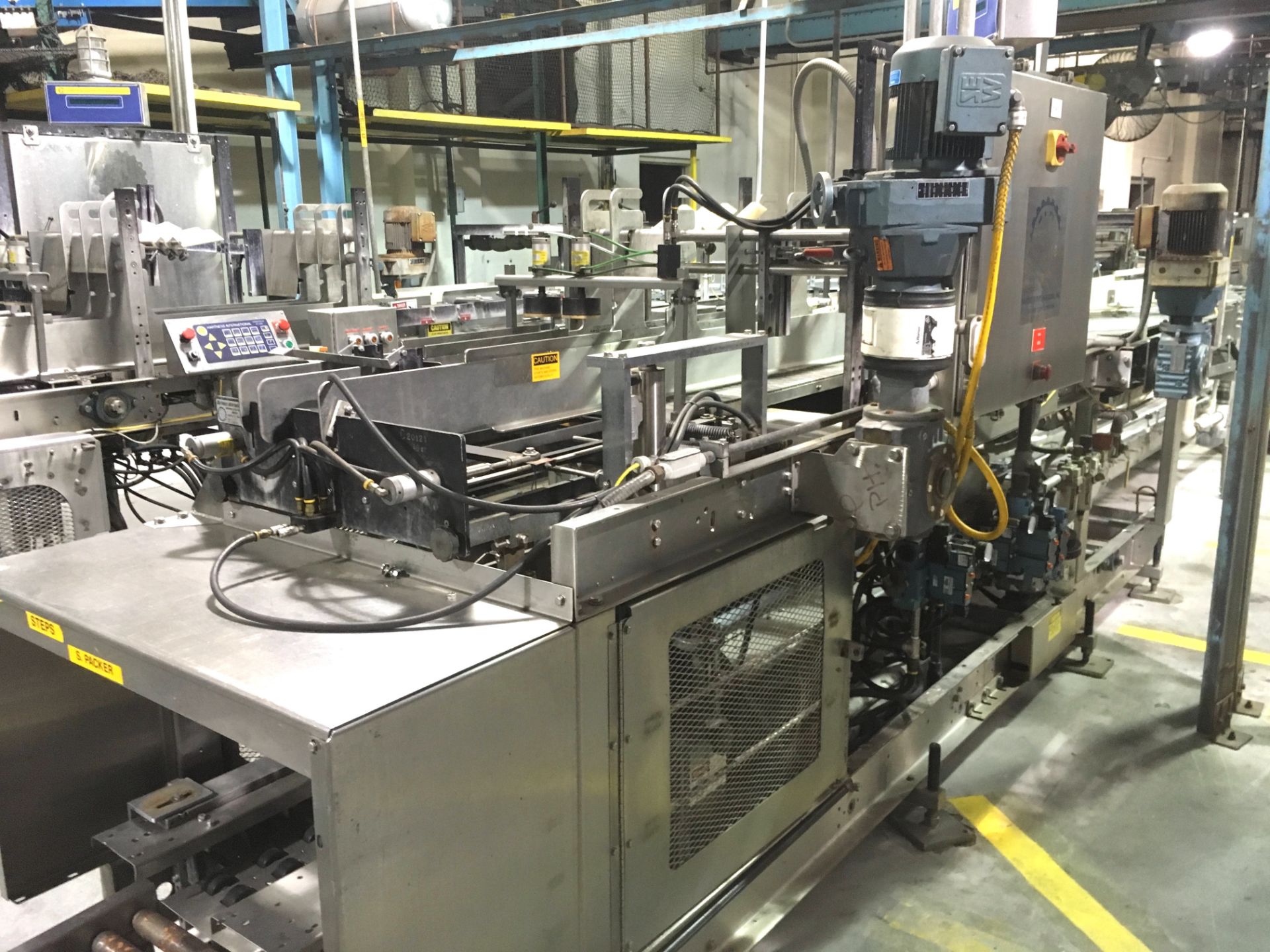 Hartness Model 825 Case Packer, Stainless Steel Construction, Serial 8-648, Speed rated to 25