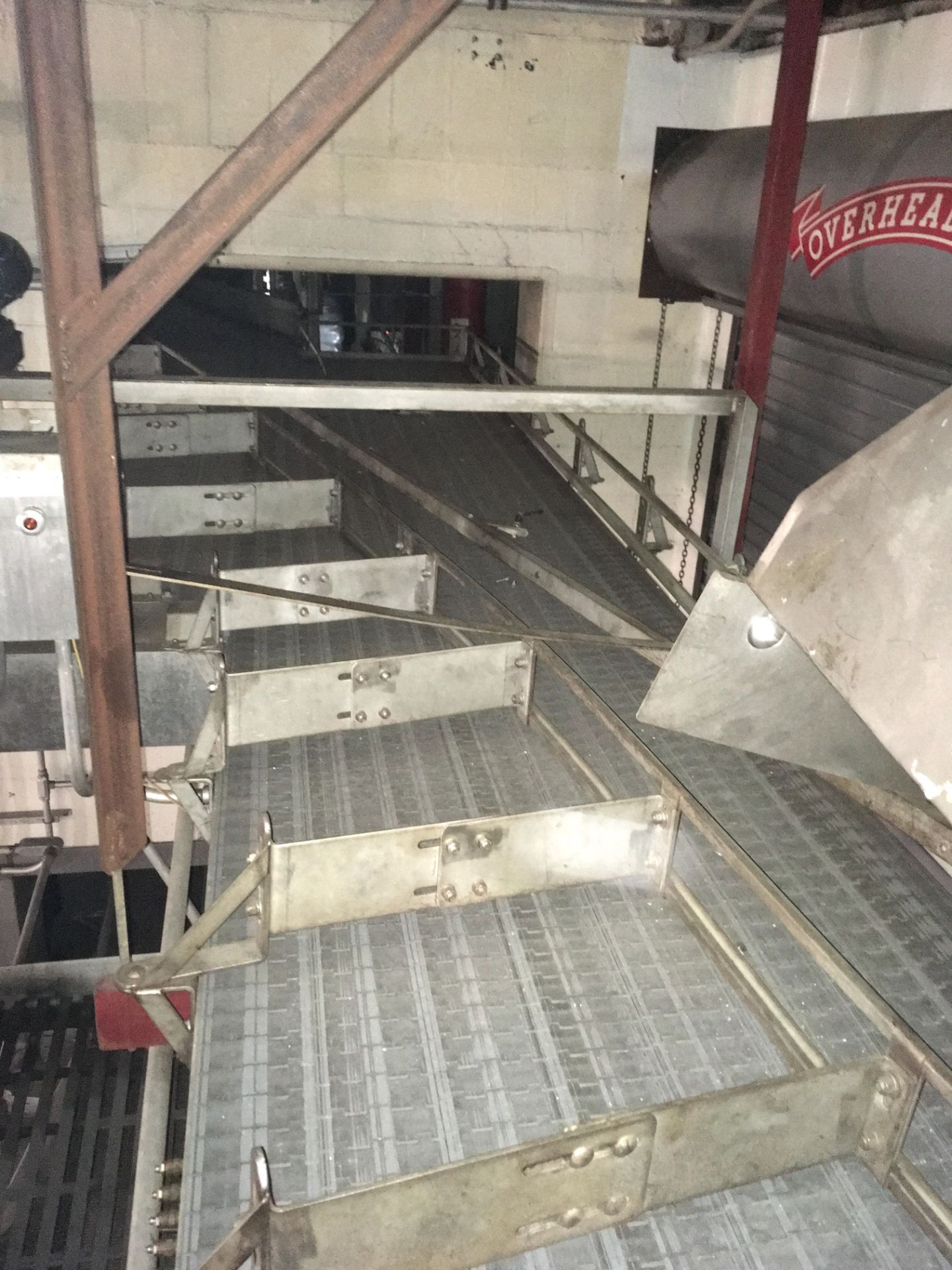 Lot of Bottle Conveyor Combiner from Depalletizer to Single Filer, Approx. 30 feet long, Includes