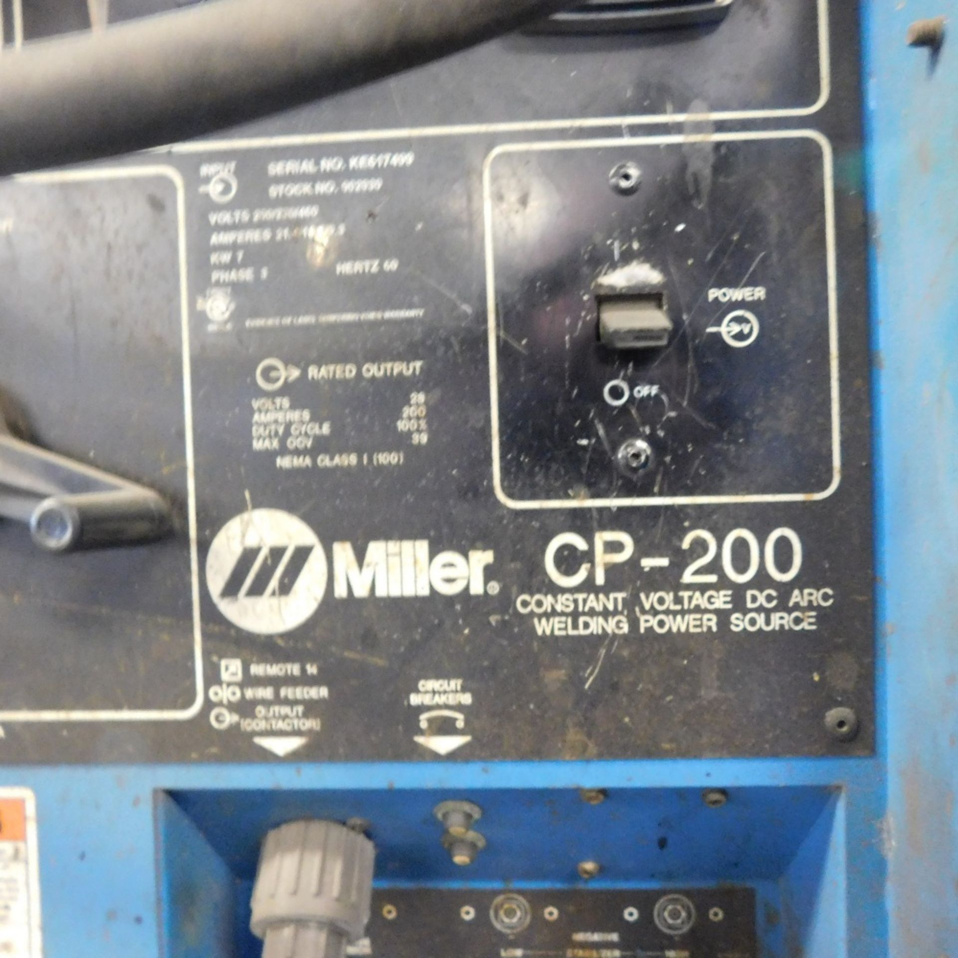 MILLER CP-200 DC ARC WELDER W/ S-22A FEEDER - Image 2 of 3