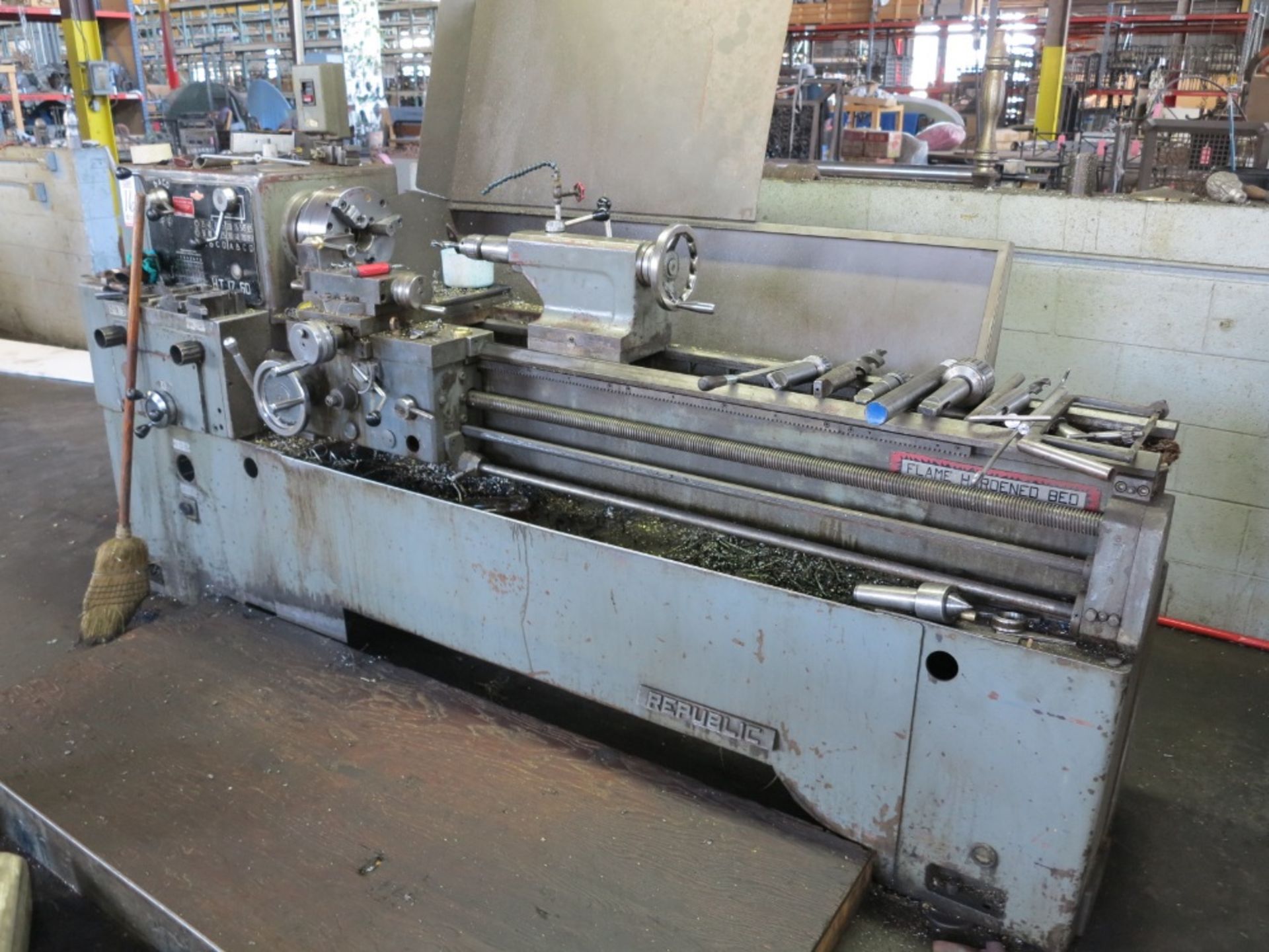 REPUBLIC ENGINE LATHE, 17” X 60” CC, 3 JAW CHUCK - Image 2 of 3