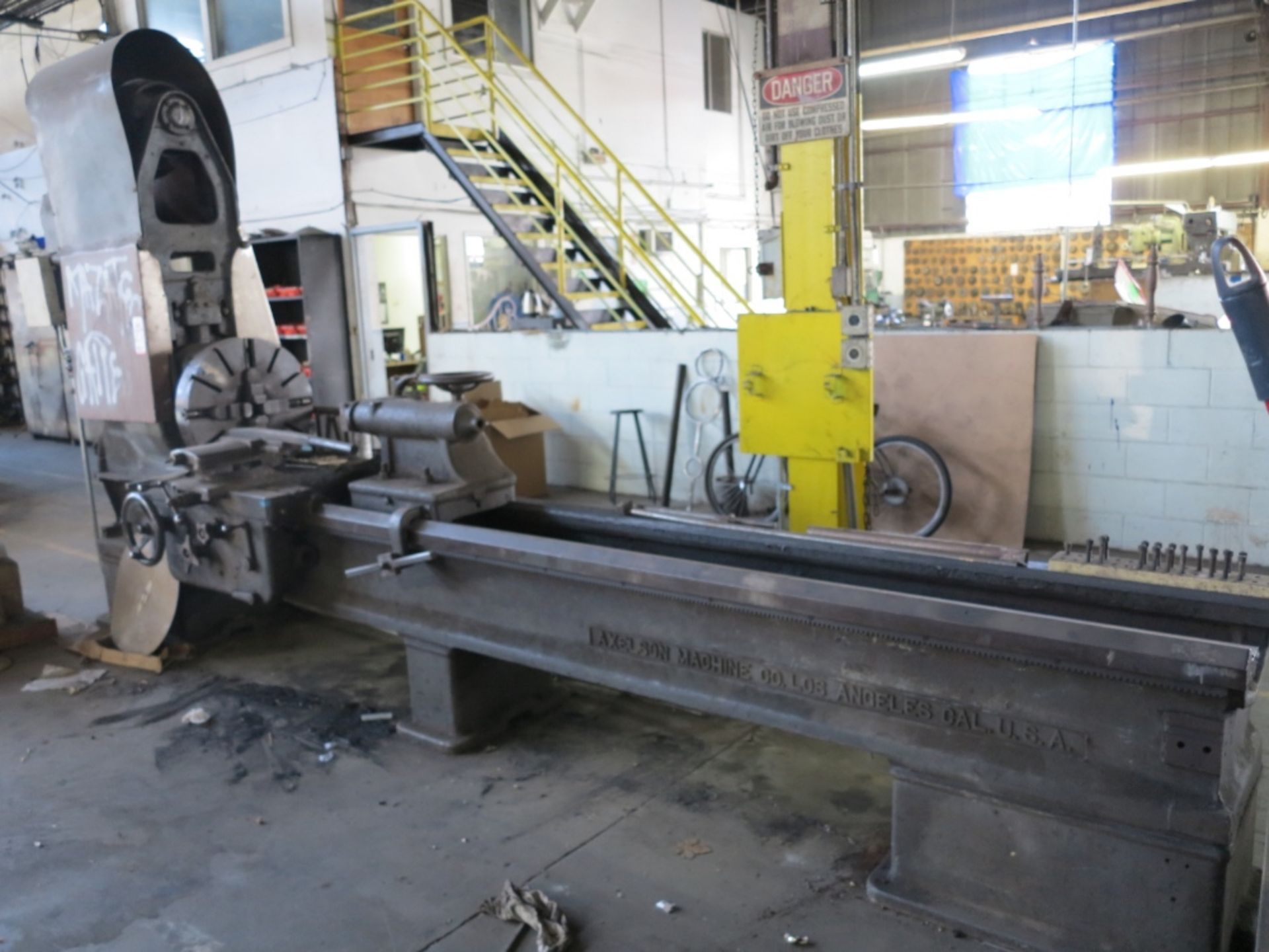 26" X 120" AXELSON LATHE, CURRENTLY USED AS A BAR TWISTING MACHINE - Image 2 of 4