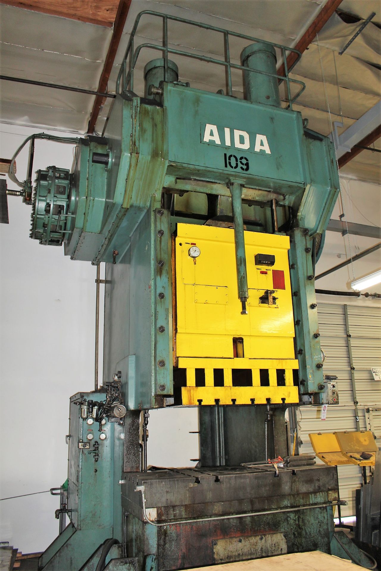 AIDA MODEL PC-30 PUNCH PRESS, 300 TON CAPACITY,AIR CUSHION, 15.7" STROKE, 30 SPM, 70" X 30" - Image 9 of 21