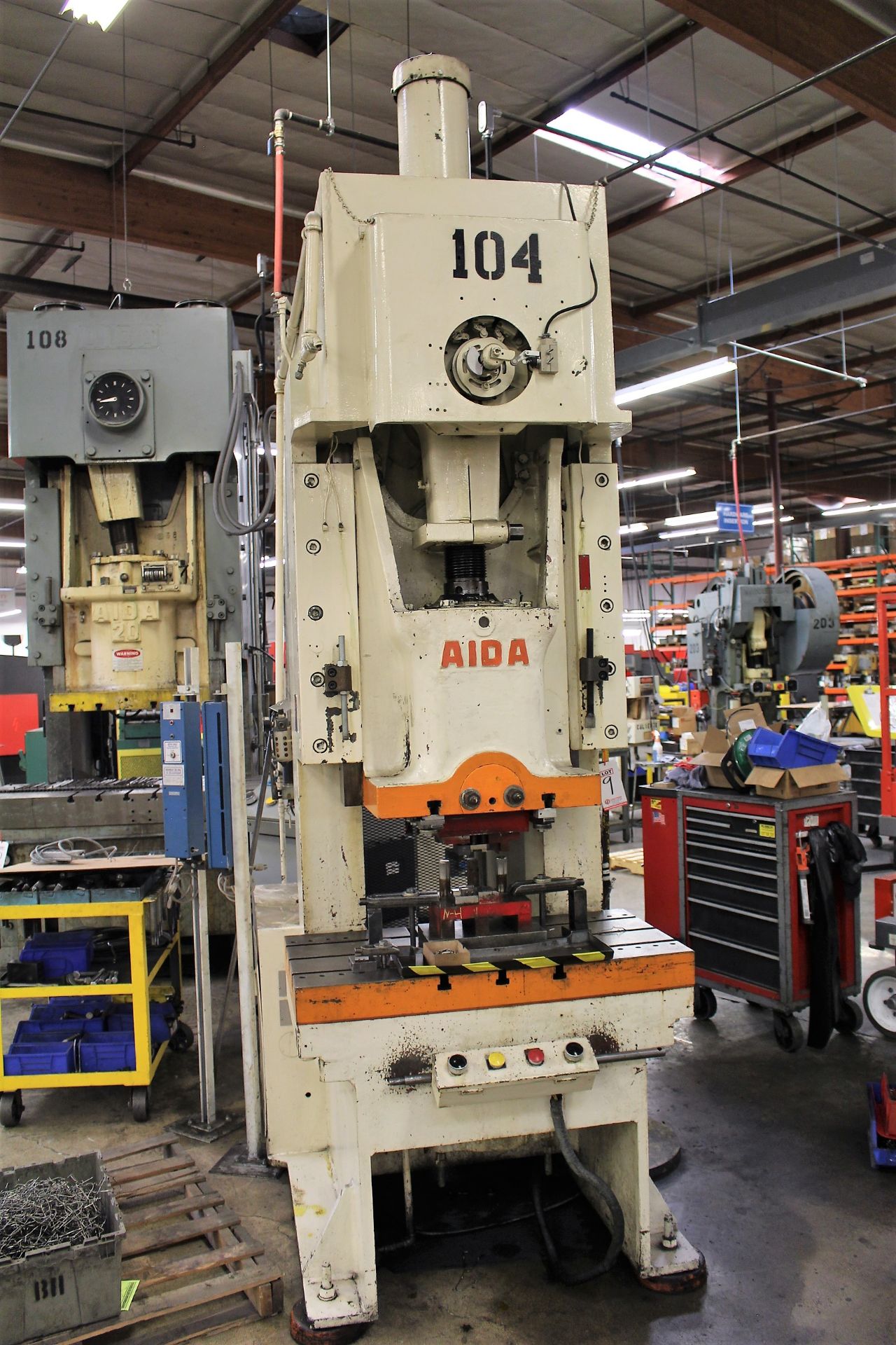 AIDA MODEL PP-XG0-100SU (II) PUNCH PRESS, 100-TON CAPACITY, 6.6" STROKE, 50 SPM, 41.7" X 22"