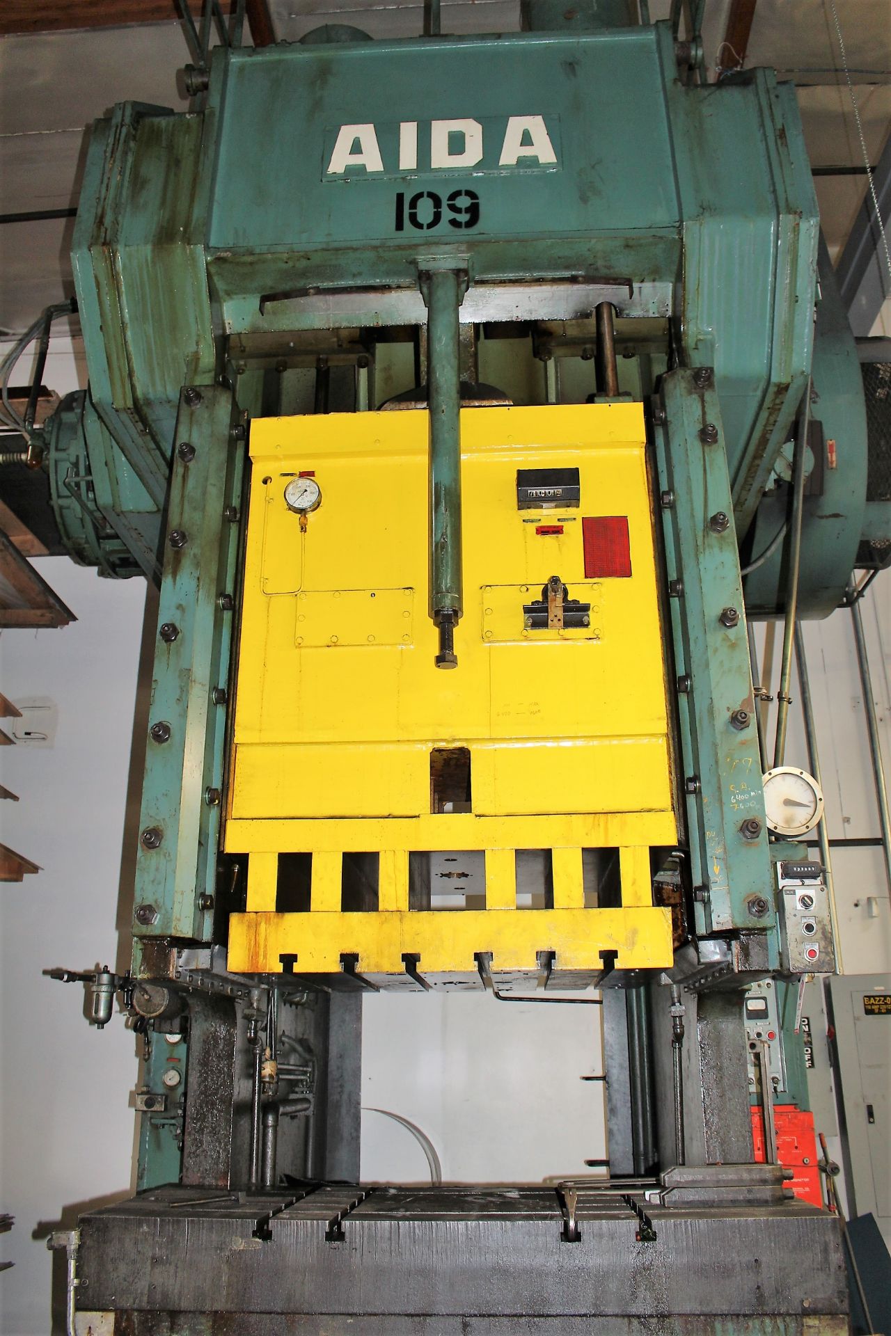 AIDA MODEL PC-30 PUNCH PRESS, 300 TON CAPACITY,AIR CUSHION, 15.7" STROKE, 30 SPM, 70" X 30" - Image 2 of 21